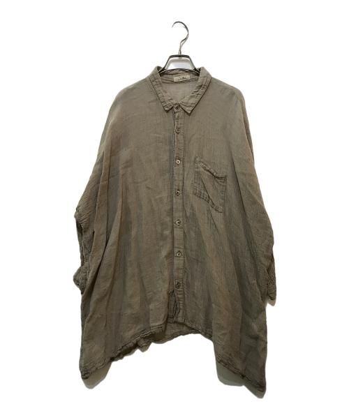 nest Robe（ネストローブ）nest Robe (ネストローブ) リネンガーゼシャツ ベージュ サイズ:不明(実寸をご参照下さい)の古着・服飾アイテム