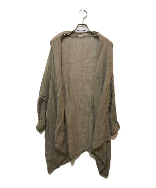 nest Robe（ネストローブ）nest Robe (ネストローブ) リネンガーゼシャツ ベージュ サイズ:不明(実寸をご参照下さい)の古着・服飾アイテム