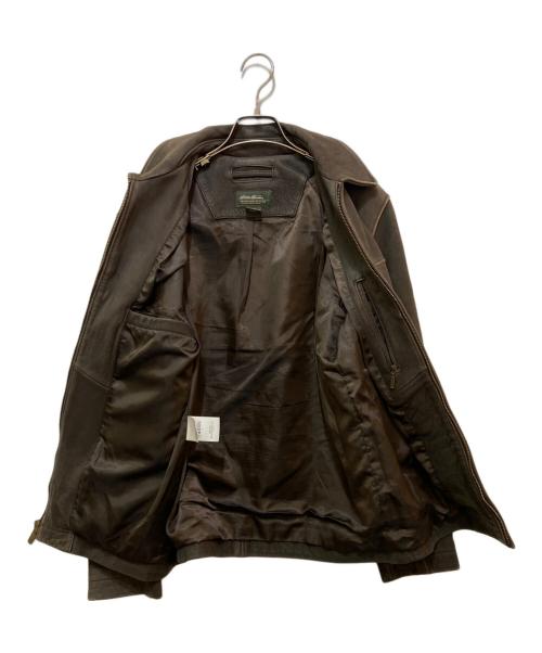 Eddie Bauer（エディーバウアー）Eddie Bauer (エディーバウアー) カウレザージャケット ブラウン サイズ:Ｓの古着・服飾アイテム
