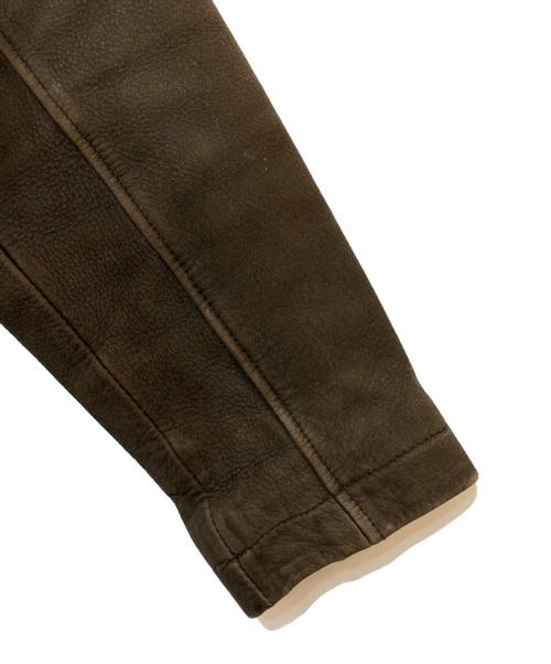 Eddie Bauer（エディーバウアー）Eddie Bauer (エディーバウアー) カウレザージャケット ブラウン サイズ:Ｓの古着・服飾アイテム