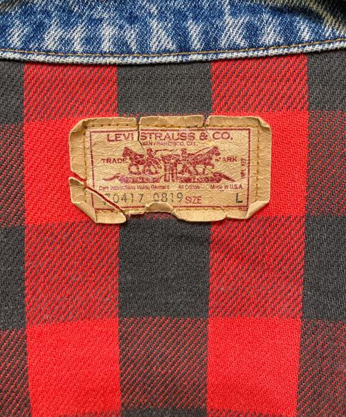 LEVI'S（リーバイス）LEVI'S (リーバイス) 70417 0819 裏地チェックデニムジャケット インディゴ サイズ:Lの古着・服飾アイテム