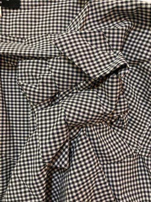 JUNYA WATANABE COMME des GARCONS（ジュンヤワタナベ コムデギャルソン）JUNYA WATANABE COMME des GARCONS (ジュンヤワタナベ コムデギャルソン) リボン装飾ギンガムチェック変形ブラウス　JA-B021J ブラック サイズ:ＸＳの古着・服飾アイテム