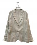 LARDINIラルディーニ）の古着「ストライプジャケット」｜ベージュ