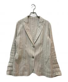 LARDINI（ラルディーニ）の古着「ストライプジャケット」｜ベージュ