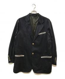 GIORGIO ARMANI（ジョルジョアルマーニ）の古着「シルクラミージャケット」｜ネイビー