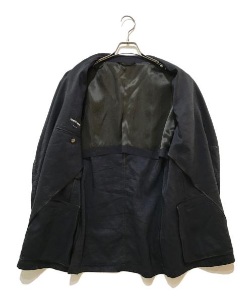 GIORGIO ARMANI（ジョルジョアルマーニ）GIORGIO ARMANI (ジョルジョアルマーニ) シルクラミージャケット ネイビー サイズ:54の古着・服飾アイテム