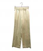 Whim Gazetteウィムガゼット）の古着「ダブルサテンパンツ　WGZ1042102A0009」｜ベージュ