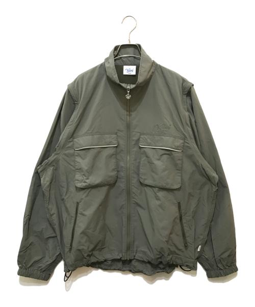 KEBOZ（ケボズ）KEBOZ (ケボズ) SUPPLEX CONVERTIBLE JACKET カーキ サイズ:LARGEの古着・服飾アイテム