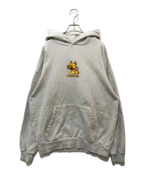 KEBOZ（ケボズ）KEBOZ (ケボズ) ロゴ刺繍パーカー グレー サイズ:XLARGEの古着・服飾アイテム