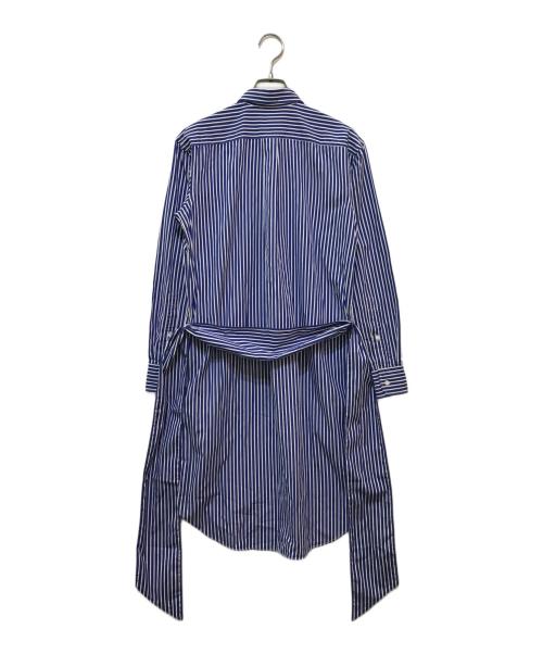 POLO RALPH LAUREN（ポロ・ラルフローレン）POLO RALPH LAUREN (ポロ・ラルフローレン) ストライプシャツワンピース ブルーの古着・服飾アイテム
