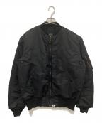 A BATHING APE×THE REAL McCOY'Sア ベイシング エイプ×ザ・リアルマッコイズ）の古着「ウイングロゴ MA-1 フライトジャケット」｜ブラック