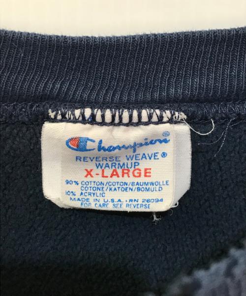Champion REVERSE WEAVE（チャンピオン リバース ウィーブ）Champion REVERSE WEAVE (チャンピオン リバース ウィーブ) 80`sリバースウィーブスウェット ネイビー サイズ:XLARGEの古着・服飾アイテム