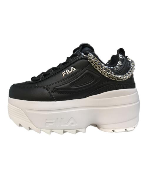 FILA（フィラ）FILA (フィラ) DISRUPTOR II WEDGE FESTIVAL ブラック サイズ:24.5 未使用品の古着・服飾アイテム