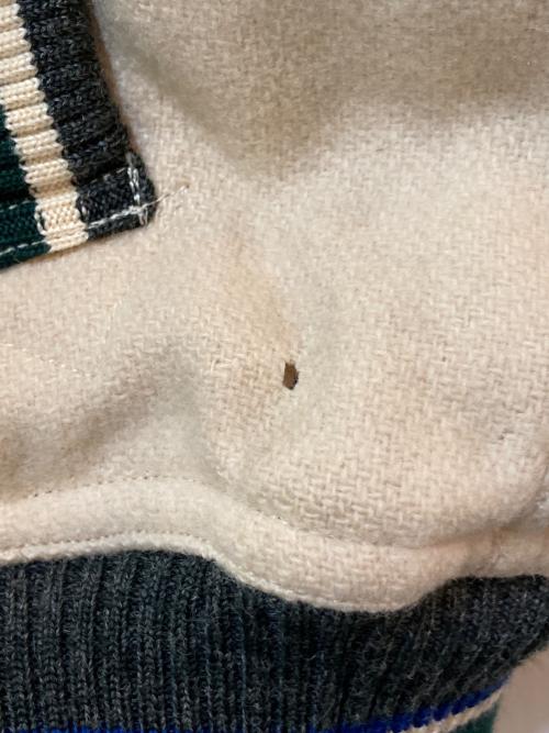 I.S.（アイエス）I.S. (アイエス) 80's ロゴバーシティージャケット RF34044 ベージュ サイズ:7の古着・服飾アイテム