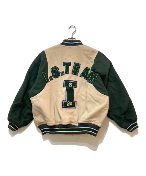 I.S.（アイエス）I.S. (アイエス) 80's ロゴバーシティージャケット RF34044 ベージュ サイズ:7の古着・服飾アイテム