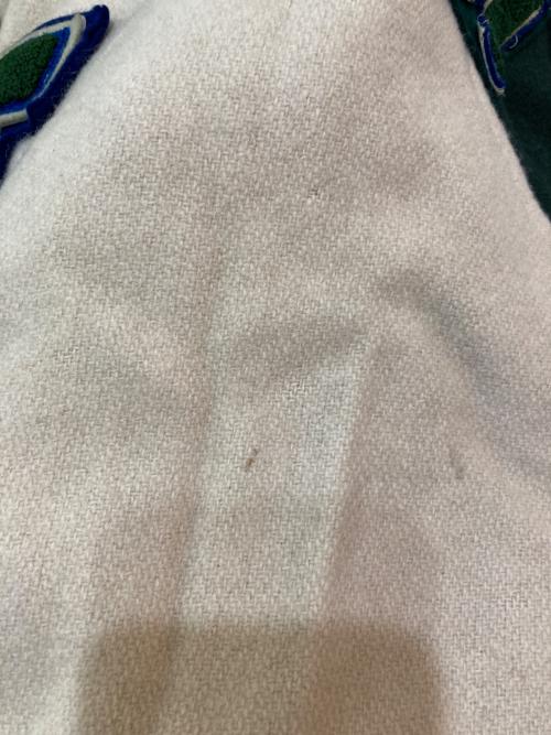 I.S.（アイエス）I.S. (アイエス) 80's ロゴバーシティージャケット RF34044 ベージュ サイズ:7の古着・服飾アイテム