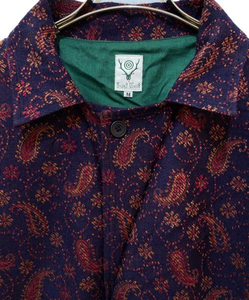 South2 West8（サウスツー ウエストエイト）South2 West8 (サウスツー ウエストエイト) Pen Jacket-India Jq　HM858 パープル サイズ:Ｍの古着・服飾アイテム