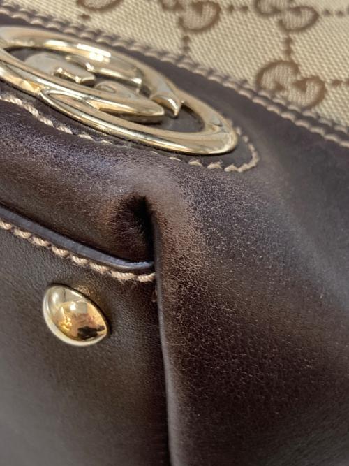 GUCCI（グッチ）GUCCI (グッチ) GGキャンバス ニューブリット トートバッグ　169946 ベージュの古着・服飾アイテム