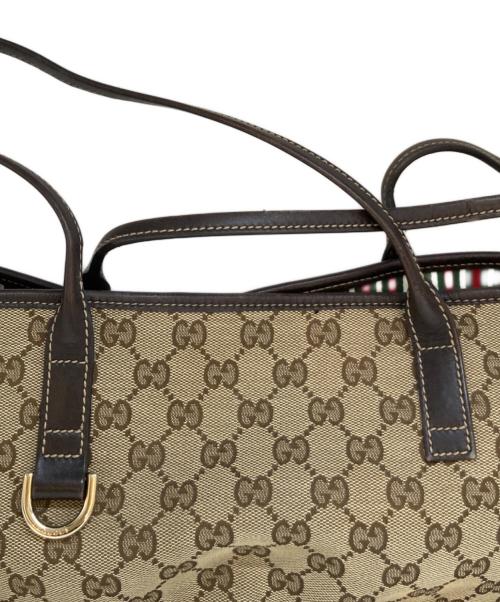 GUCCI（グッチ）GUCCI (グッチ) GGキャンバス ニューブリット トートバッグ　169946 ベージュの古着・服飾アイテム