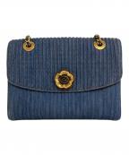 COACHコーチ）の古着「パーカーウィズキルティングアンドスタッズ　68222」｜インディゴ