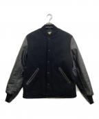 GB sportゴールデンベアスポーツ）の古着「レザー切替スタジャン」｜ブラック