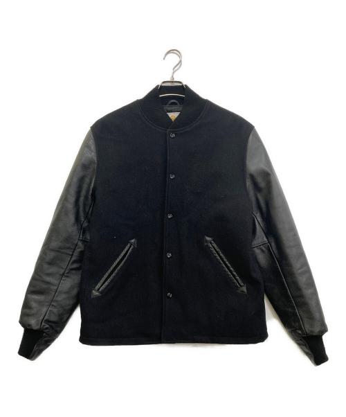 GB sport（ゴールデンベアスポーツ）GB sport (ゴールデンベアスポーツ) レザー切替スタジャン ブラック サイズ:Mの古着・服飾アイテム