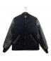 GB sport（ゴールデンベアスポーツ）の古着「レザー切替スタジャン」｜ブラック