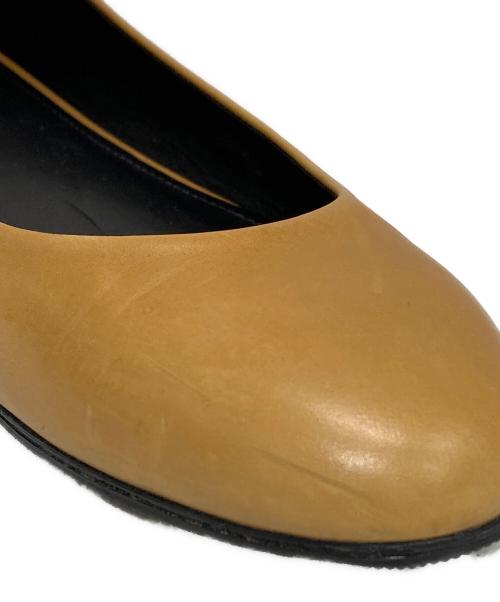 JIL SANDER（ジルサンダー）JIL SANDER (ジルサンダー) レザーフラットシューズ ベージュ サイズ:38の古着・服飾アイテム