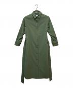 SOEJUソージュ）の古着「ソフトオックスシャツワンピース  S-00-OP-006」｜グリーン