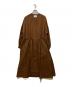 yangany（ヤンガニー）の古着「ノーカラーコート」｜ブラウン