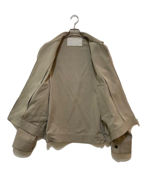 nonnotte（ノノット）nonnotte (ノノット) Zip Up Blouson Hard Twist incomplete double cloth　N-24S-012 ベージュ サイズ:4の古着・服飾アイテム