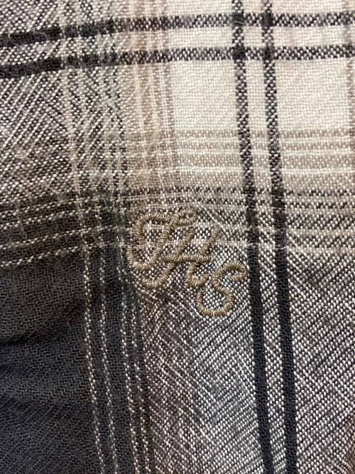 NUMBER (N)INE（ナンバーナイン）NUMBER (N)INE (ナンバーナイン) 05AW オープンカラーチェックシャツ ブラック サイズ:３の古着・服飾アイテム