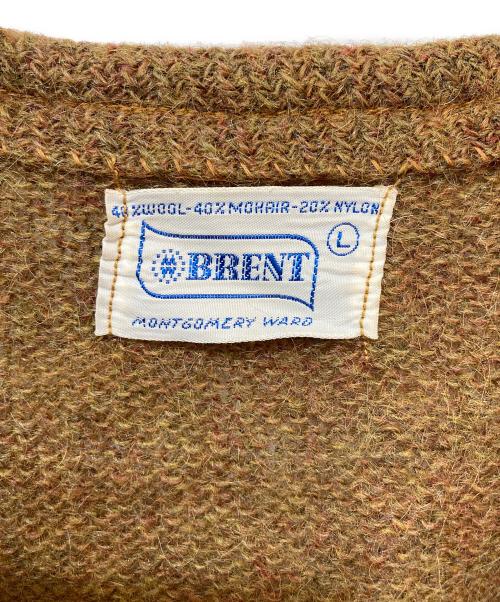 BRENT（ブレント）BRENT (ブレント) ウールモヘアカーディガン ブラウン サイズ:Lの古着・服飾アイテム