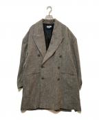 MAISON SPECIALメゾンスペシャル）の古着「ツイードピークドラペルプライムオーバーショルダーパッドダブルテーラードジャケット」｜グレー