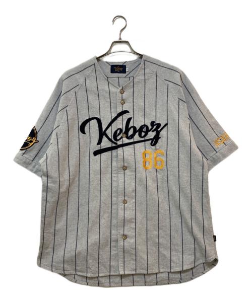 KEBOZ（ケボズ）KEBOZ (ケボズ) ベースボールシャツ グレー サイズ:Lの古着・服飾アイテム