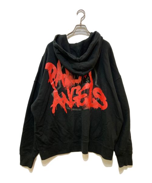 Palm Angels（パーム エンジェルス）Palm Angels (パーム エンジェルス) MONCLER GENIUS (モンクレール ジーニアス) コラボプリントパーカー　E209L8000850 ブラック サイズ:Sの古着・服飾アイテム