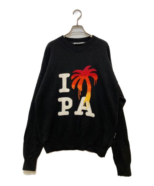 Palm Angels（パーム エンジェルス）Palm Angels (パーム エンジェルス) PALM Sweater　PMHE054F23KNI006 ブラック サイズ:Mの古着・服飾アイテム