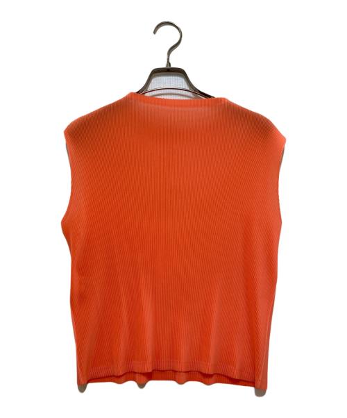 PLEATS PLEASE（プリーツプリーズ）PLEATS PLEASE (プリーツプリーズ) ニットベスト　PP81FK302 オレンジ サイズ:03の古着・服飾アイテム