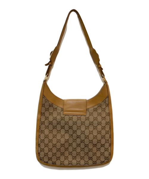 GUCCI（グッチ）GUCCI (グッチ) GGキャンバスショルダーバッグ　0014129 ベージュの古着・服飾アイテム