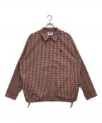 KEBOZケボズ）の古着「チェックシャツブルゾン」｜ブラウン