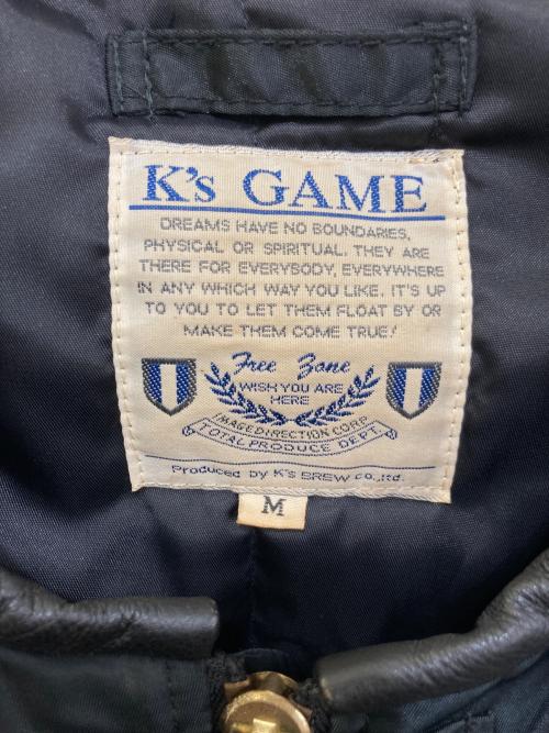 K'S GAME（ケイズゲーム）K'S GAME (ケイズゲーム) レーシングジャケット ブラック サイズ:Mの古着・服飾アイテム