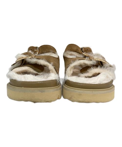 MOHI（モヒ）MOHI (モヒ) ファーサンダル ブラウン サイズ:37の古着・服飾アイテム