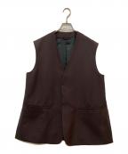 THE RERACSザ リラクス）の古着「LINEN MANERD OXFORD BIG VEST　23SS-REBL-350-J」｜ブラウン