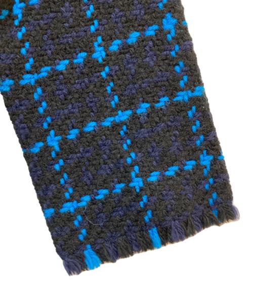 john branigan（ジョンブラニガン）john branigan (ジョンブラニガン) ノーカラーニットジャケット　JB240-MD ネイビー サイズ:不明(実寸をご参照下さい)の古着・服飾アイテム