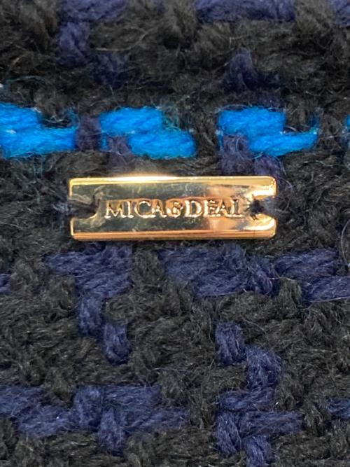 john branigan（ジョンブラニガン）john branigan (ジョンブラニガン) ノーカラーニットジャケット　JB240-MD ネイビー サイズ:不明(実寸をご参照下さい)の古着・服飾アイテム