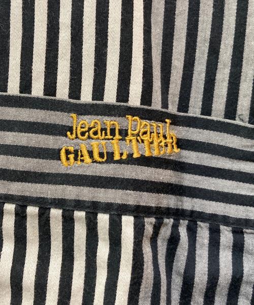 Jean Paul Gaultier homme（ジャンポールゴルチェオム）Jean Paul Gaultier homme (ジャンポールゴルチェオム) ストライプシャツジャケット ブラック サイズ:Lの古着・服飾アイテム