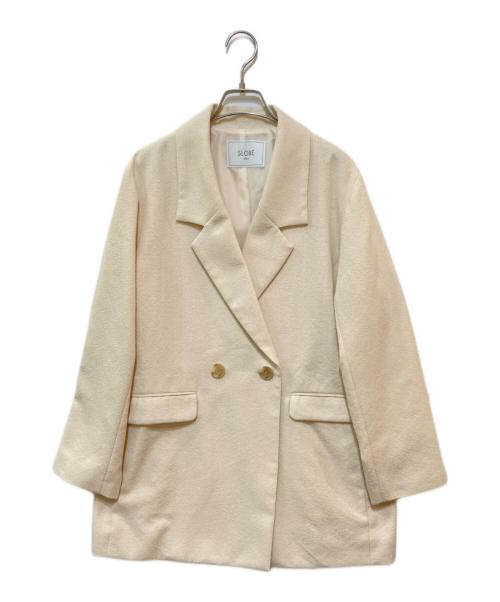 SLOBE IENA（スローブ イエナ）SLOBE IENA (スローブ イエナ) ループツイードダブルジャケット アイボリー サイズ:38の古着・服飾アイテム