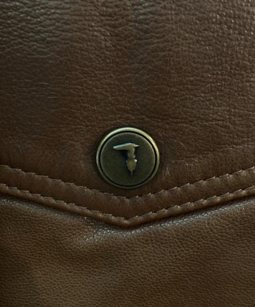 TRUSSARDI（トラサルディ）TRUSSARDI (トラサルディ) A-2 TYPE レザージャケット ブラウン サイズ:50の古着・服飾アイテム