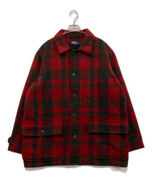 POLO RALPH LAUREN（ポロ・ラルフローレン）POLO RALPH LAUREN (ポロ・ラルフローレン) バッファローチェック マッキーノジャケット レッド×ブラック サイズ:Lの古着・服飾アイテム