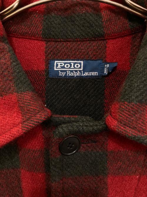 POLO RALPH LAUREN（ポロ・ラルフローレン）POLO RALPH LAUREN (ポロ・ラルフローレン) バッファローチェック マッキーノジャケット レッド×ブラック サイズ:Lの古着・服飾アイテム